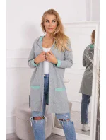 Dvoubarevná pláštěnka s kapucí mátová+šedá Dvoubarevná pláštěnka s kapucí mátová+šedá