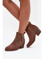 Boty na podpatku model 222515 Step in style Boty na podpatku model 222515 Step in style