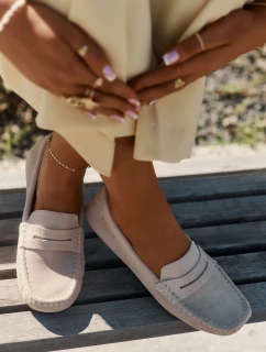 Semišové Dámské Mokasíny Big Star RR274947 Béžové