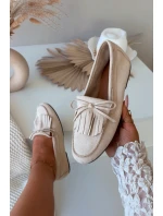 Dámské mokasíny s třásněmi světle béžové Janelisse