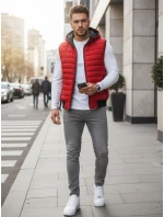 Pánská červená vesta FashionStreet TX4265 Pánská červená vesta FashionStreet TX4265