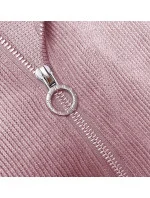 Růžový teplákový žebrovaný komplet s ozdobnými stahovacími lemy (AMG-345A) Růžový teplákový žebrovaný komplet s ozdobnými stahovacími lemy (AMG-345A)