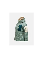 Dámská péřová bunda PEAK PERFORMANCE, model Helium Utility Down Hood Jacket, zelená barva Dámská péřová bunda PEAK PERFORMANCE, model Helium Utility Down Hood Jacket, zelená barva