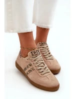 Zazoo N1068 Semišové Nízké Dámské Tenisky Beige Zazoo N1068 Semišové Nízké Dámské Tenisky Beige