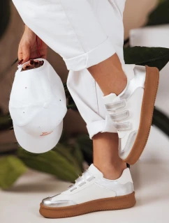 Dámské tenisky na suchý zip SOLEFIT silver FashionStreet ZY0633