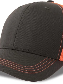 Atlantis Headwear Sonic-S 6 panelová Trucker kšiltovka 33.0259 dark grey/orange fluo