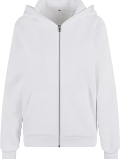 Build your Brand BY 290 Dámská mikina s kapucí z těžké bavlny "Fluffy" 56.0290 white