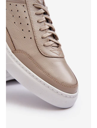 Pánské kožené sportovní boty Zazoo 1544 béžové