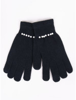 Yoclub Dámské pětiprsté rukavice RED-0227K-AA50-003 Black
