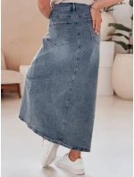 ROSA LOVE modrá maxi sukně s květinami FashionStreet CY0511