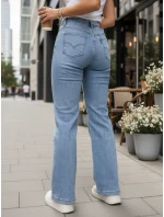 Dámské modré džíny s vysokým pasem FashionStreet UY2892