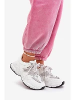 Tenisky Sportovní Boty Dámské S Dvojitým Šněrováním Bílé Efobell