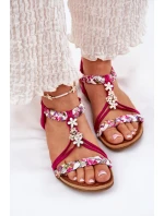 Dámské Plážové Sandály S Pletenými Pásky A Přezkami Artiker Fuchsie 56C1314