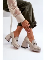 Dámské patentované boty na vysokém podpatku Šedá D&A Dámské patentované boty na vysokém podpatku Šedá D&A