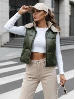 Dámská prošívaná vesta OSHE zelená FashionStreet TY3704 Dámská prošívaná vesta OSHE zelená FashionStreet TY3704