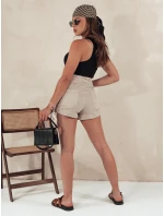 Dámské šortky STYLE SHORTS beige FashionStreet SY0391