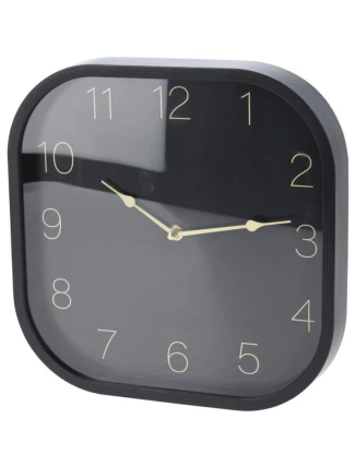 30x30CM ČERNÉ VÝBORNÉ DOMÁCÍ NÁSTĚNNÉ HODINY