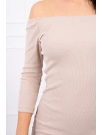 Pruhované vypasované šaty v béžové barvě Pruhované vypasované šaty v béžové barvě