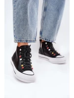 Kožené Vysoké Tenisky Dámské GOE RR2N4101 Černé