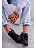 Dámské kožené tenisky Big Star – černé