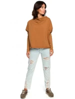 Dámská halenka B094 Karamelová - BeWear Dámská halenka B094 Karamelová - BeWear