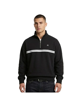 Calvin Klein Fleecová mikina na zip s kapucí Logo Tape Black - LZ04RE285G-UB1 pánské Calvin Klein Fleecová mikina na zip s kapucí Logo Tape Black - LZ04RE285G-UB1 pánské