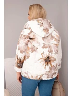 Dámská jarní bunda Plus Size s květinovým vzorem fango