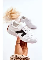 Dětské kožené nízké sportovní boty Černobílá Jessie
