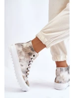 Dámské tenisky High Big Star LL274047 Bílá a zelená Dámské tenisky High Big Star LL274047 Bílá a zelená