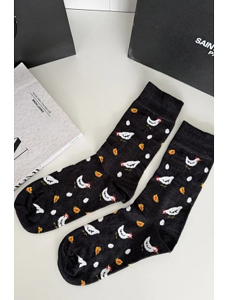 Pánské ponožky Kachny a Kuřata grafitové