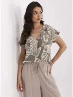 Halenka D73771M11171D khaki barva Halenka D73771M11171D khaki barva