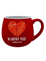 Personalizovaný keramický buclatý hrneček - Dvě místa, jedno srdce Personalizovaný keramický buclatý hrneček - Dvě místa, jedno srdce