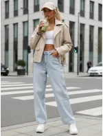 Dámské džíny se širokými nohavicemi světle modré DSTREET UY2893