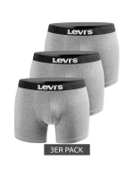 Pánské boxerky Levi's Boxers 3-Pack šedá bavlna Pánské boxerky Levi's Boxers 3-Pack šedá bavlna