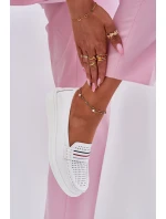 Dámské Kožené Mokasíny Bílé Dovema