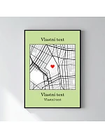 Personalizovaný magický fotoobraz v rámu - 50x70 - mapa Personalizovaný magický fotoobraz v rámu - 50x70 - mapa