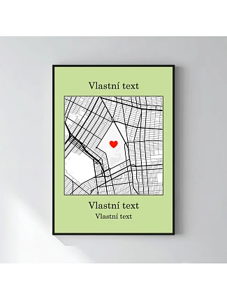Personalizovaný magický fotoobraz v rámu - 50x70 - mapa Personalizovaný magický fotoobraz v rámu - 50x70 - mapa