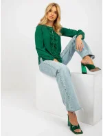 Dámská halenka LK BZ 506673.36 tmavě zelená - FPrice Dámská halenka LK BZ 506673.36 tmavě zelená - FPrice