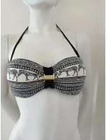 Vrchní díl plavek B4116-60010 černo-smetanový - Selmark Vrchní díl plavek B4116-60010 černo-smetanový - Selmark