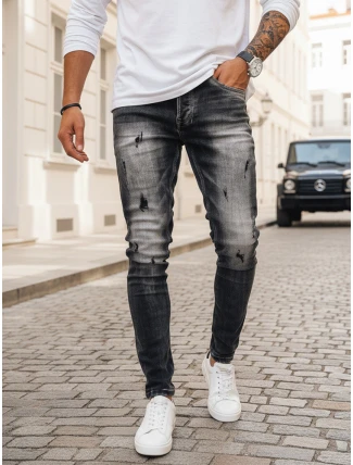 Pánské džínové kalhoty šedé FashionStreet UX3996