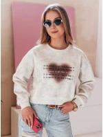Dámská oversize mikina se srdcem DESSER šedá FashionStreet BY1466