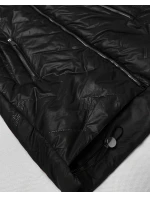 Lekka kurtka damska pikowana z kapturem Goodlookin czarna (B8588-1)