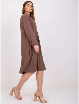 Dámské šaty Dress-EM-SK-604.10P-hnědá Dámské šaty Dress-EM-SK-604.10P-hnědá