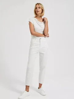 Dámské džíny JE-4300 smetanové - Moodo