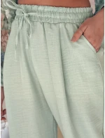 Dámské kalhoty se širokými nohavicemi MILLIVIO green FashionStreet UY2662 Dámské kalhoty se širokými nohavicemi MILLIVIO green FashionStreet UY2662