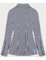 Tmavě modro - bílá pruhovaná košilová halenka (AWY2013) Tmavě modro - bílá pruhovaná košilová halenka (AWY2013)