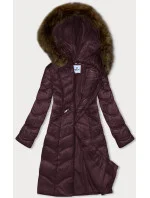 Dámská prošívaná bunda ve vínové bordó barvě pro přechodné období Glakate (LU-2201)