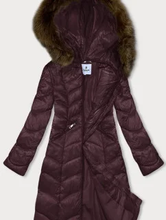 Dámská prošívaná bunda ve vínové bordó barvě pro přechodné období Glakate (LU-2201)