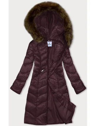 Dámská prošívaná bunda ve vínové bordó barvě pro přechodné období Glakate (LU-2201)