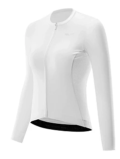 Dámský cyklistický dres Rockbros 15210006005 TVI s dlouhým rukávem, velikost L – bílý
